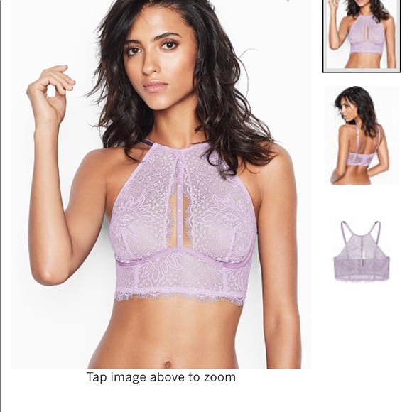 Halter lace long line bra. - Picture 2 of 8